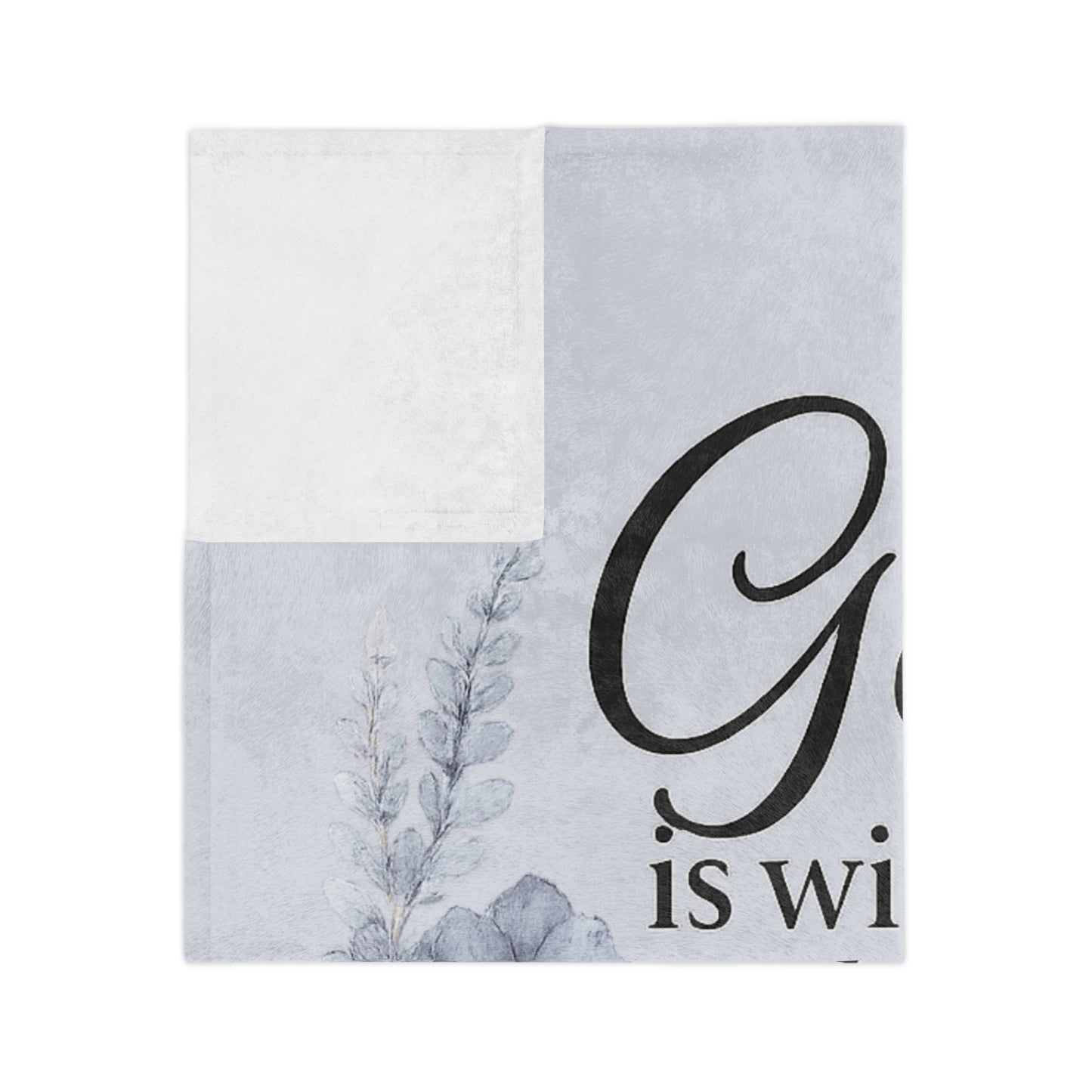 God Is Within Her” Blue Floral Blanket — Virtue Collection | Southern Belle & Sea™