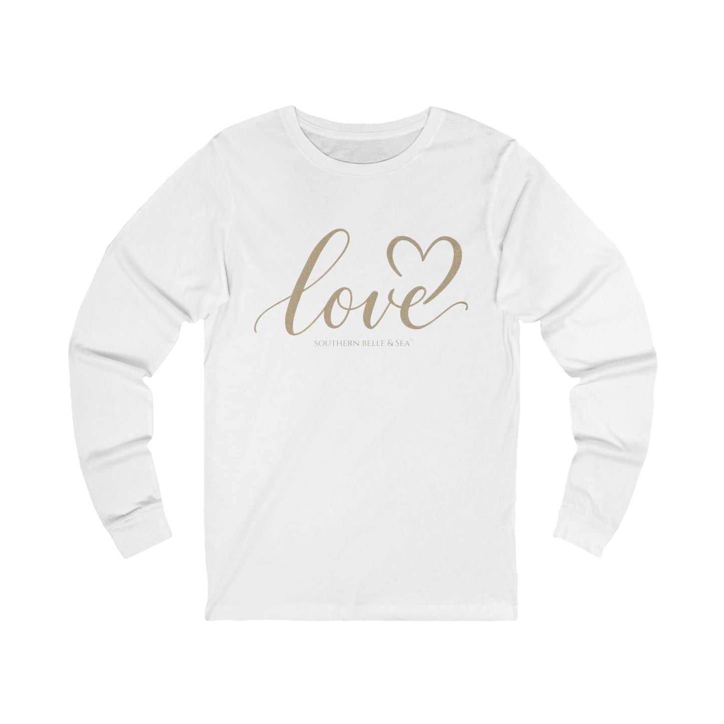 LOVE Gold Foil Heart Long Sleeve Top — Cozy Loungewear Collection | Southern Belle & Sea™