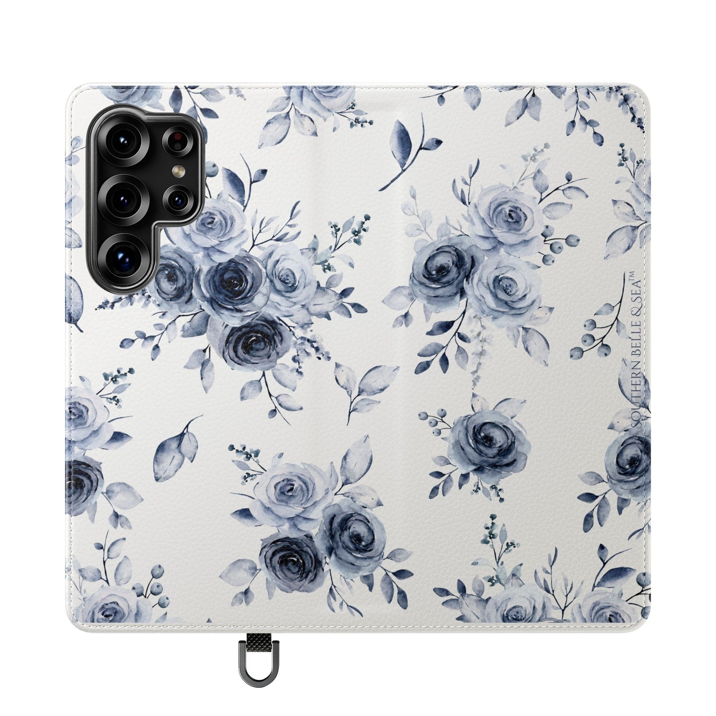 Blue Willow Rose iPhone Flip Case — Blue Willow Rose Collection | Southern Belle & Sea™