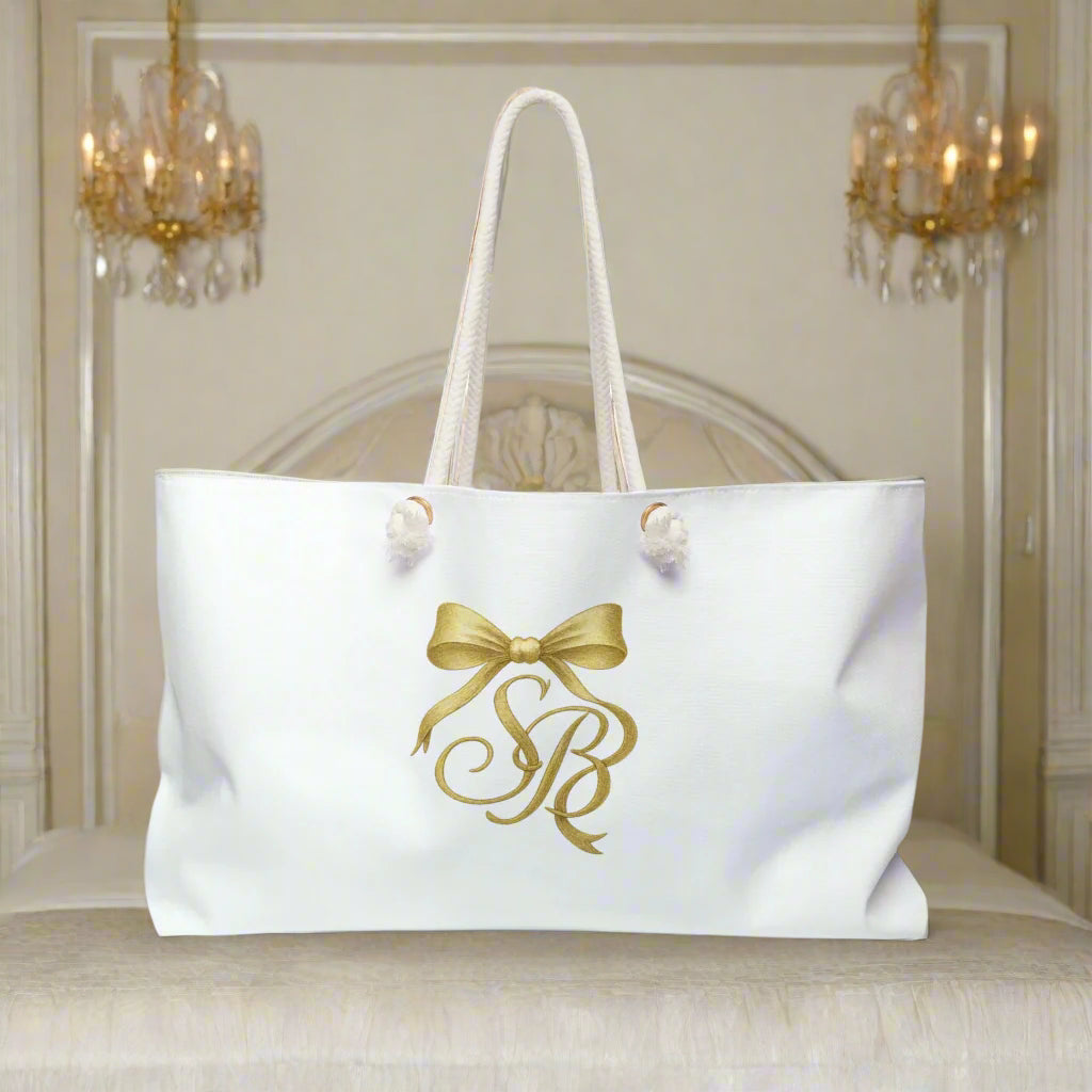 Chic Coastal Weekender Tote — SB Monogram | Southern Belle & Sea™