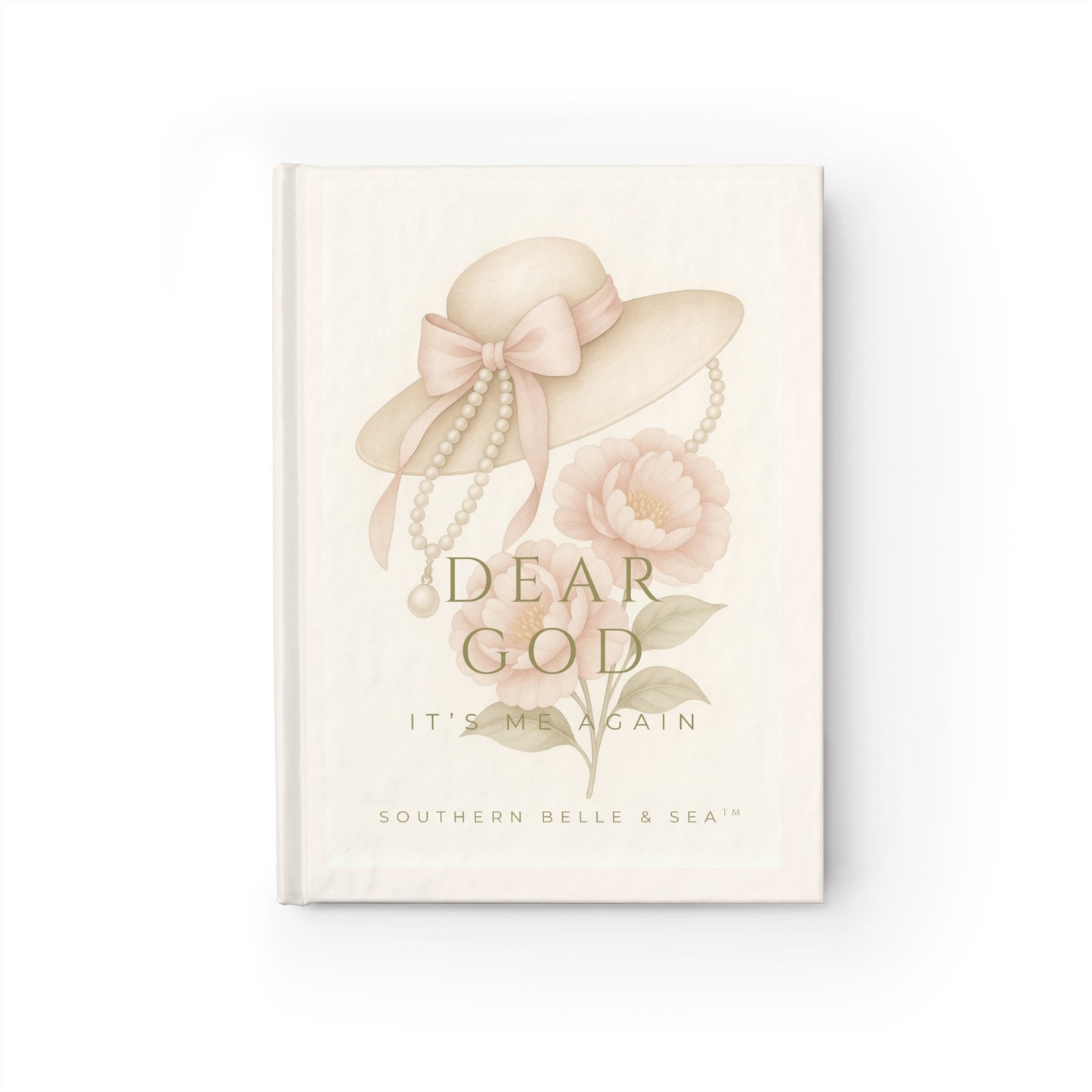 White spiritual journal with wraparound cover print