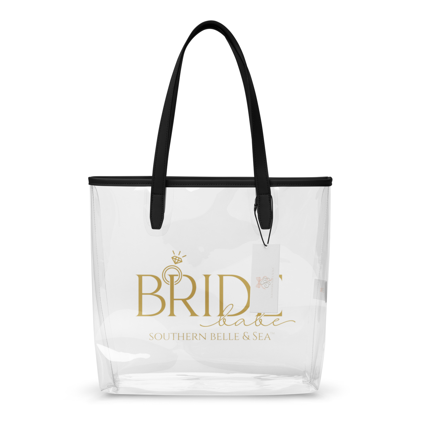 Clear TPU tote 12×6×12 with open compartment — chic bridal concert and beach bag