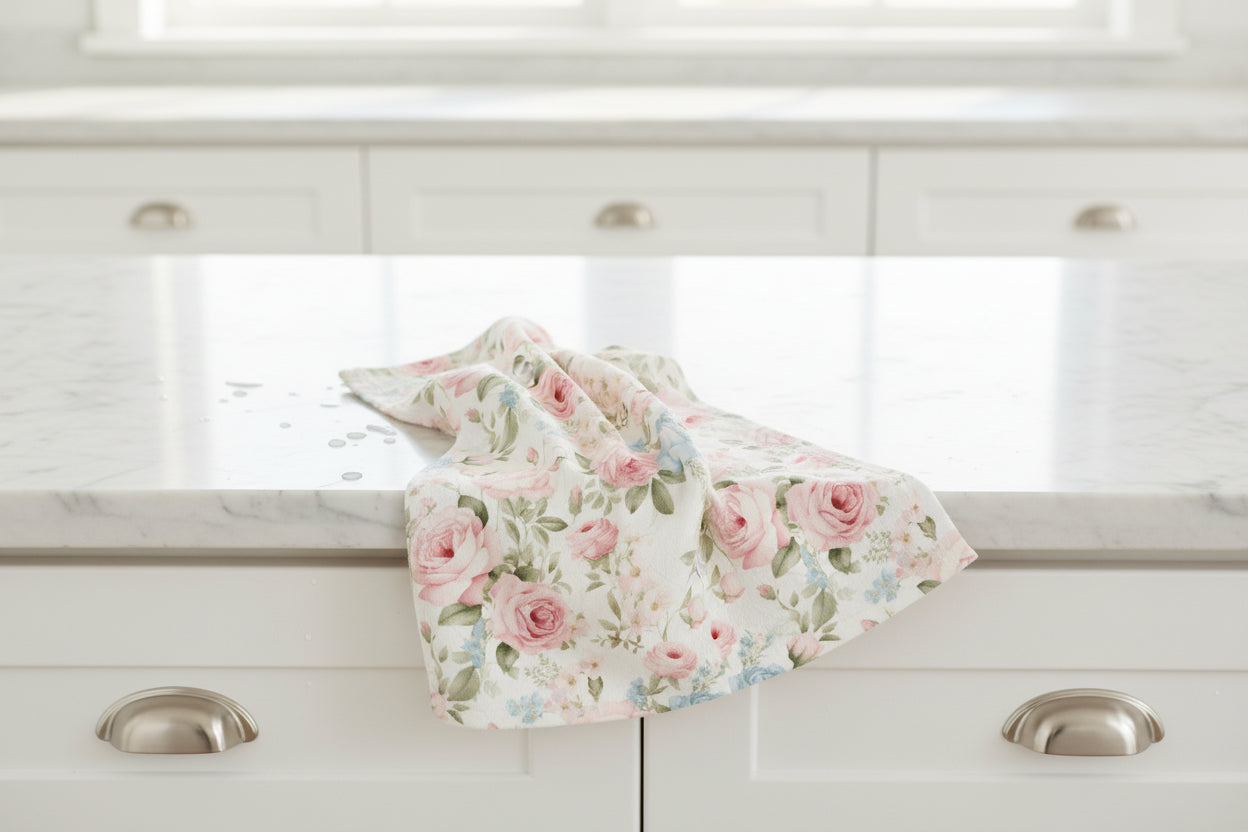 Garden Grace — Floral Hand Towel (16" × 28") | Southern Belle & Sea™ - Southern Belle & Sea