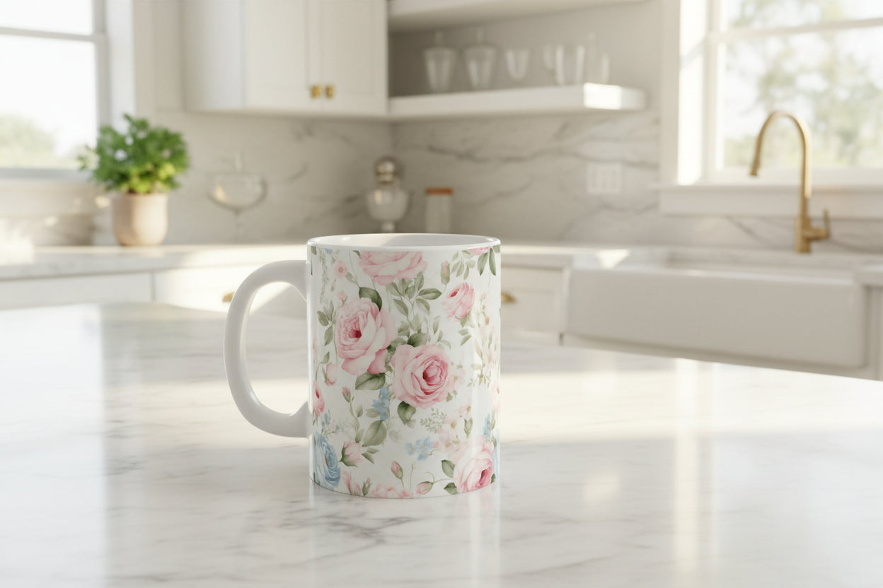 Garden Grace “Love • 1 Corinthians 13” Ceramic Mug — Garden Grace Series | Southern Belle & Sea™ - Southern Belle & Sea