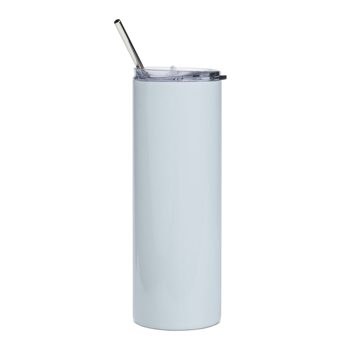 God Is My Refuge — Blue Floral Tumbler (20oz Stainless Steel, Psalm 46) | Southern Belle & Sea™ - Southern Belle & Sea