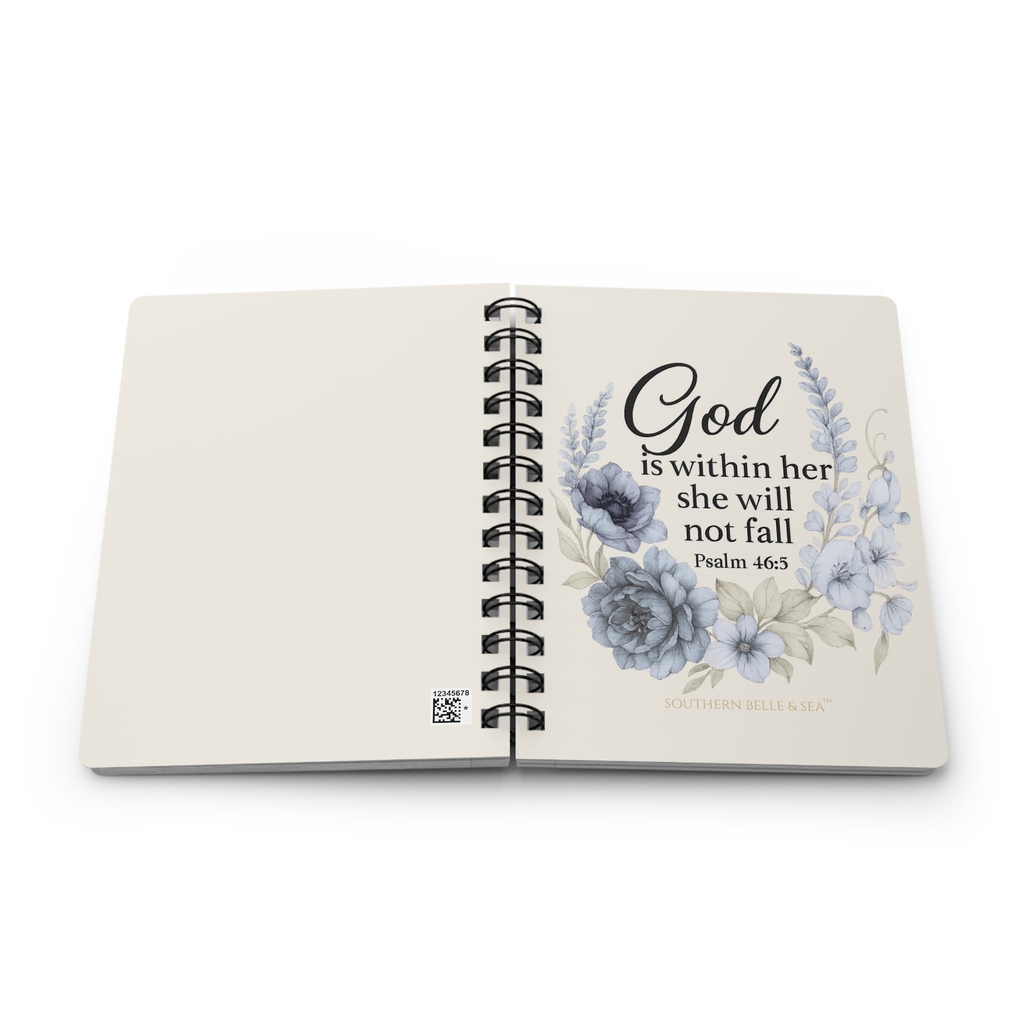 6x8 scripture journal shown to scale for writing size reference