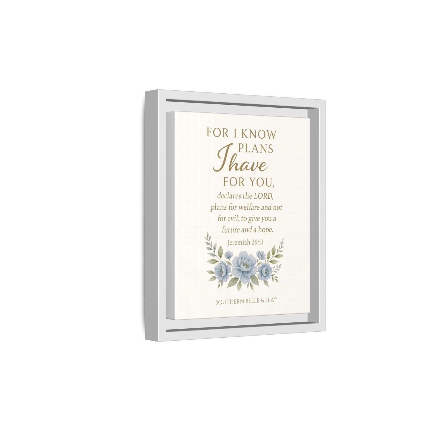 Jeremiah 29:11 Canvas Wall Art — For I Know the Plans | Southern Belle & Sea™ - Southern Belle & Sea