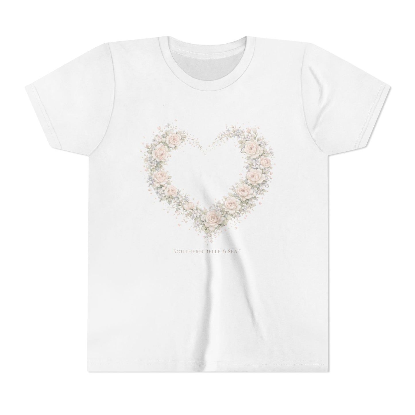 Let Love Lead Floral Heart Youth Tee | Southern Belle & Sea™ - Southern Belle & Sea