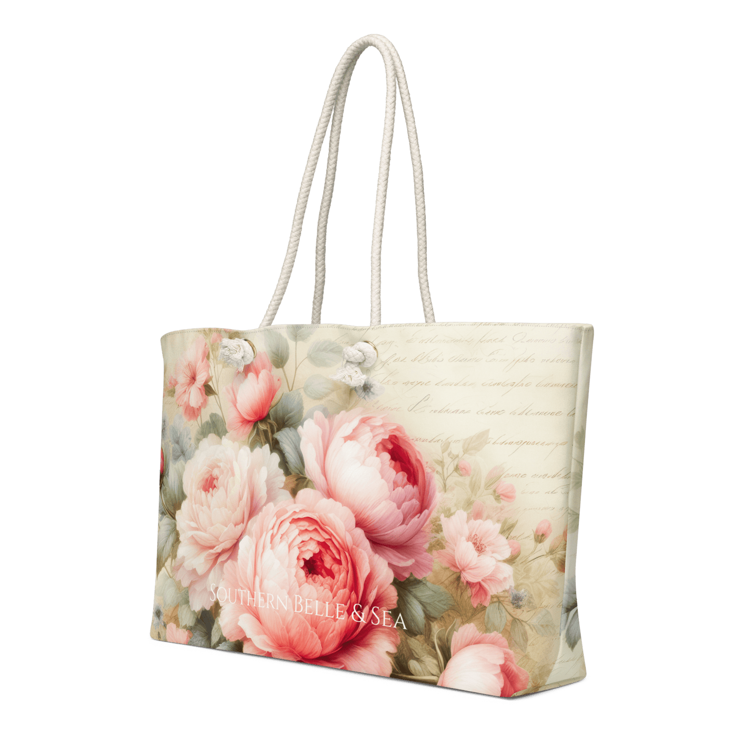 Pink Peonies Weekender Bag | Southern Belle & Sea™ - Southern Belle & Sea