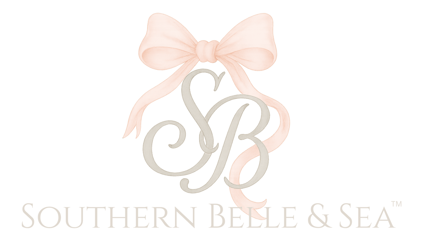 SB Clear Tote Bag — Blush Bow Monogram Series | Southern Belle & Sea™ - Southern Belle & Sea