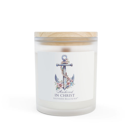 Anchored in Christ Frosted Candle — Southern Vows Bridal | Southern Belle & Sea™