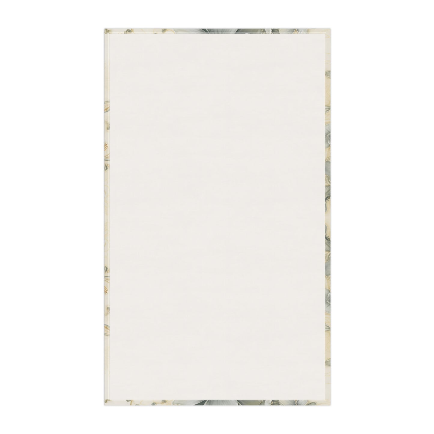 back of blue floral serenity tea towel 