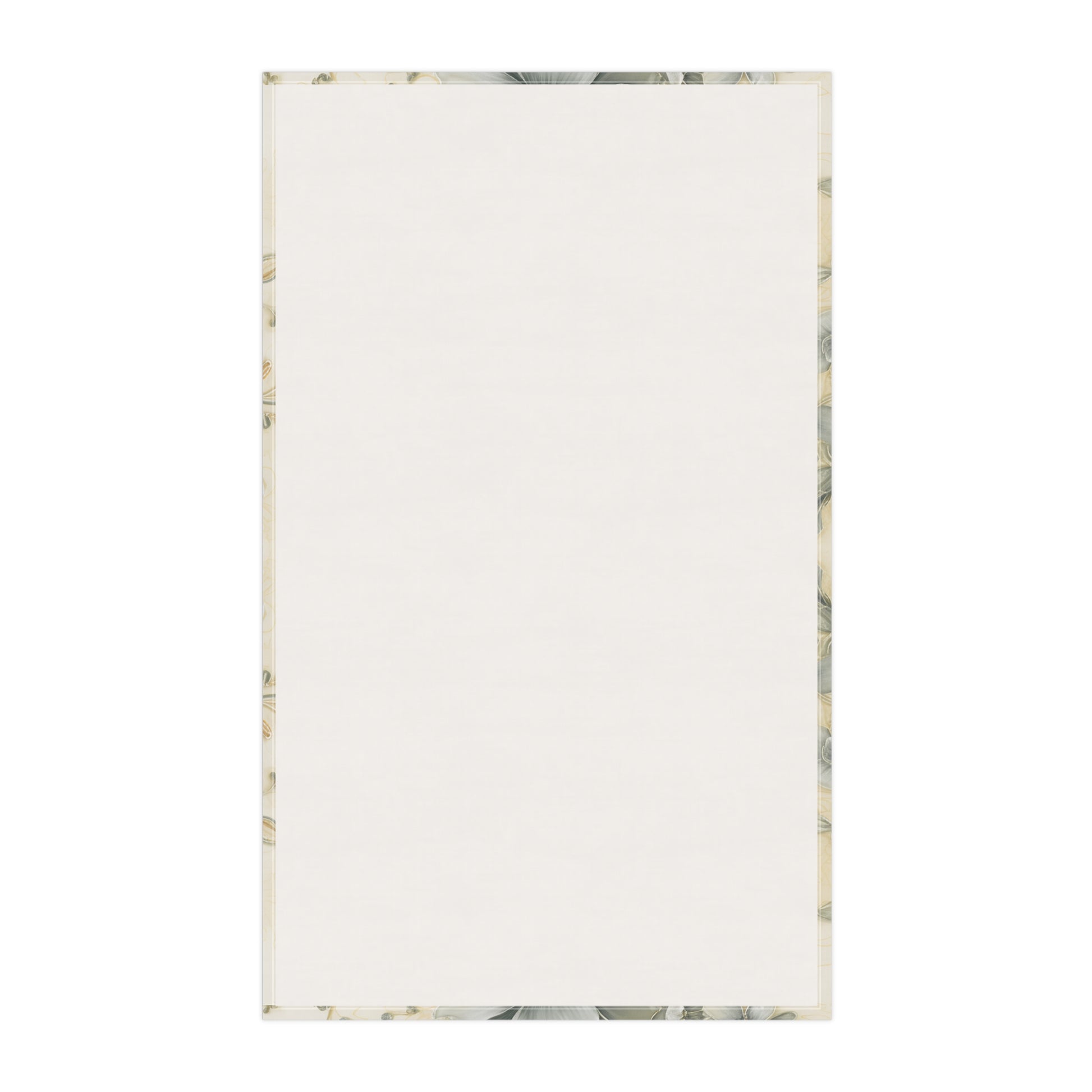 back of blue floral serenity tea towel 