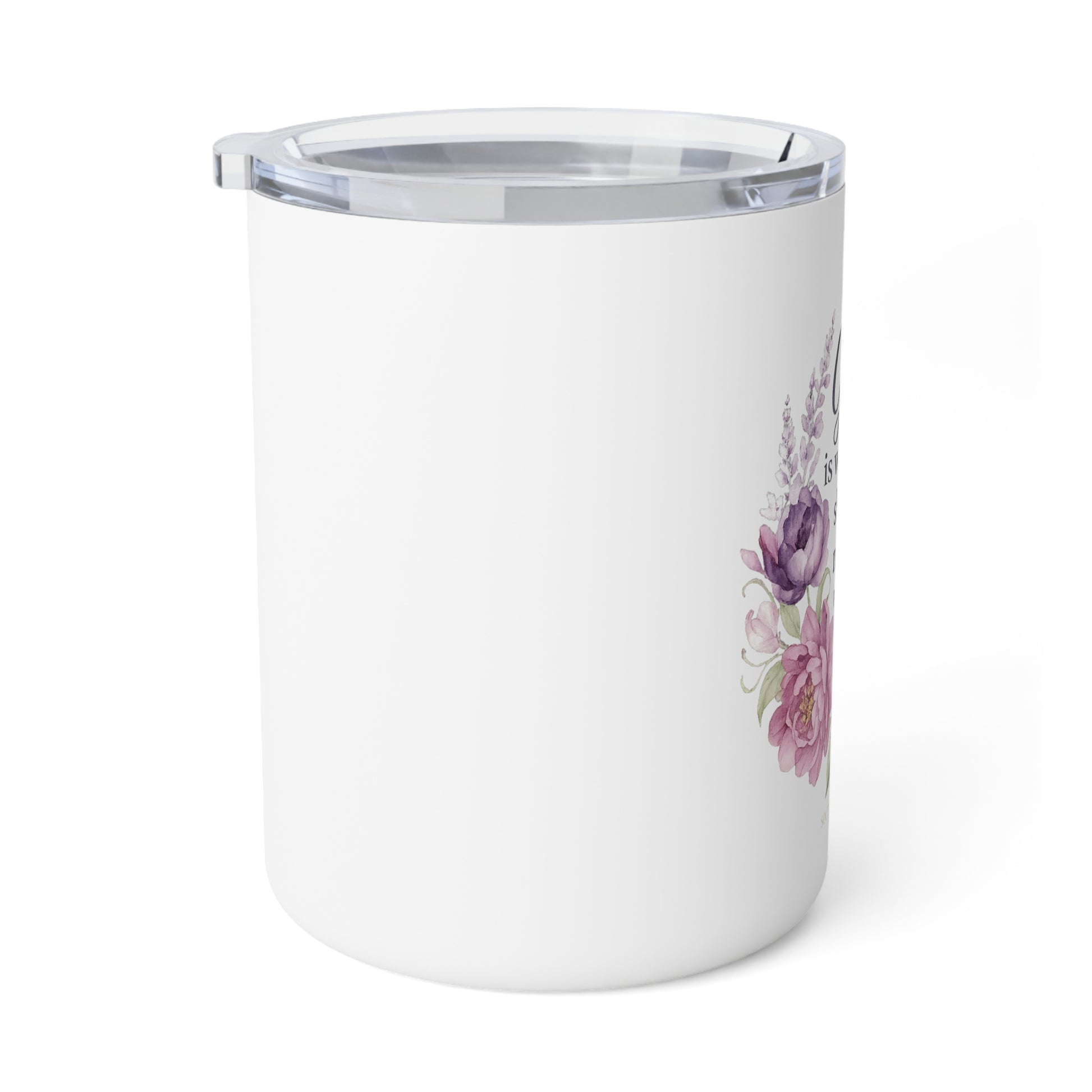 Faith-inspired Psalm 46:5 insulated mug with floral wrap design by Southern Belle & Sea™