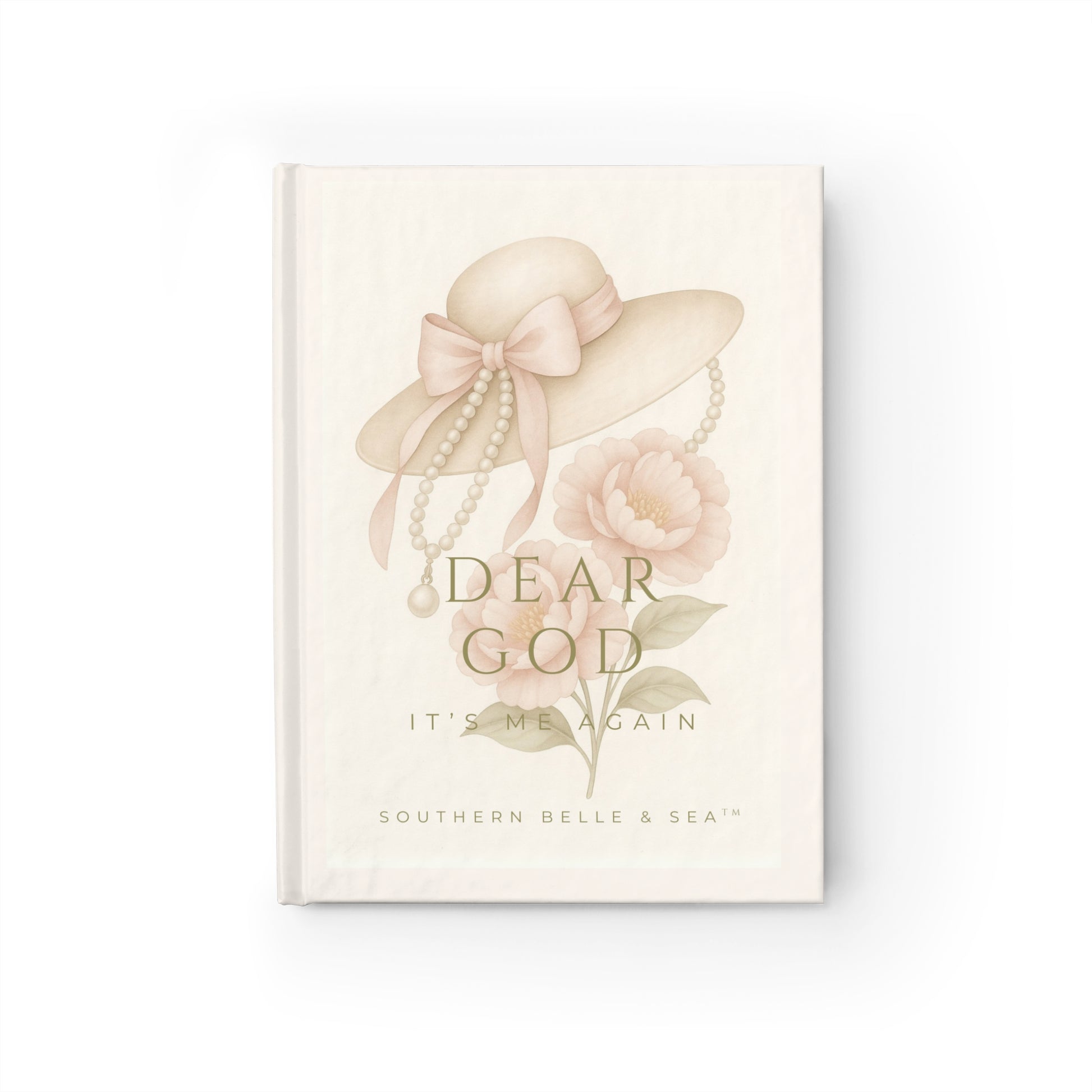 White spiritual journal with wraparound cover print