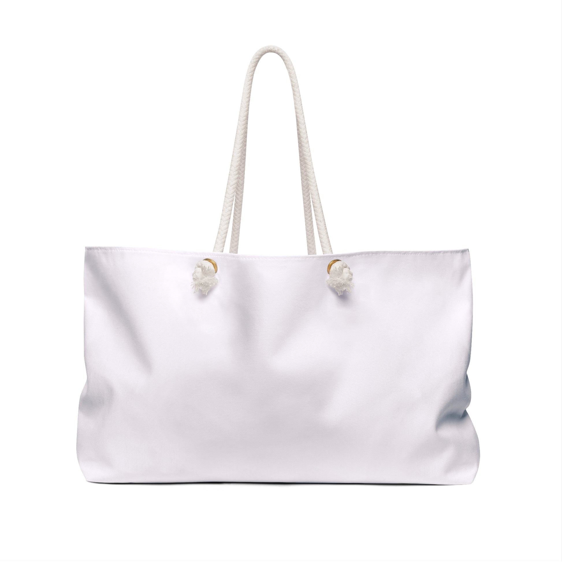 Large pink floral Scripture weekender bag with rope handles, faith-inspired travel tote