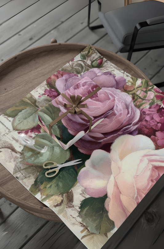 Purple Floral Wrapping Paper — Southern Belle & Sea™ Gift Collection