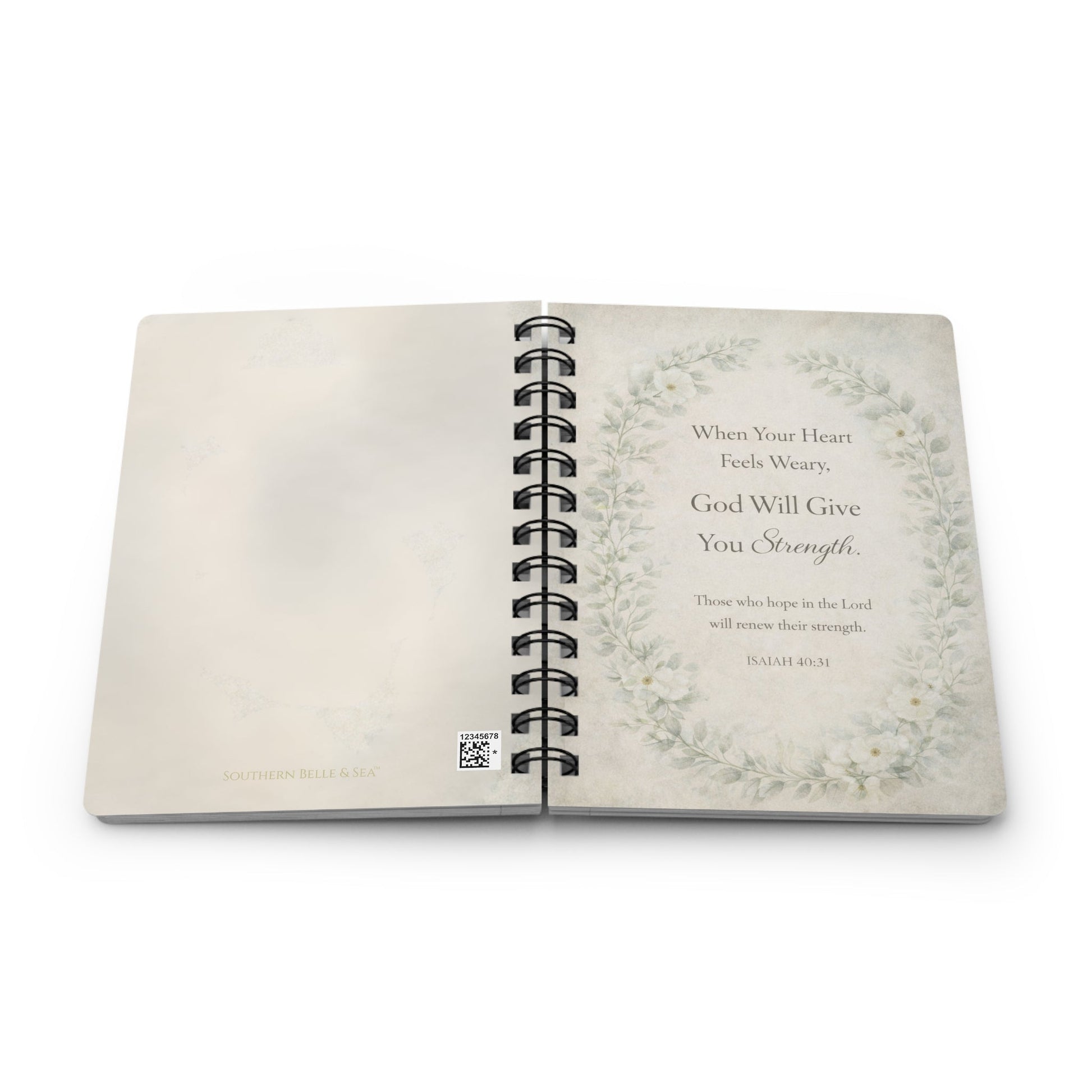 A Gentle Place to Begin Spiral Journal — Floral Elegance Collection | Southern Belle & Sea™ - Southern Belle & Sea