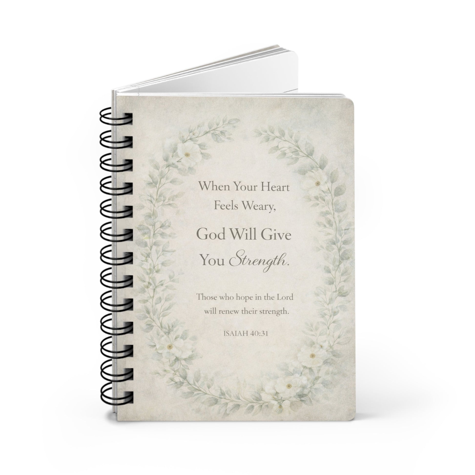 A Gentle Place to Begin Spiral Journal — Floral Elegance Collection | Southern Belle & Sea™ - Southern Belle & Sea