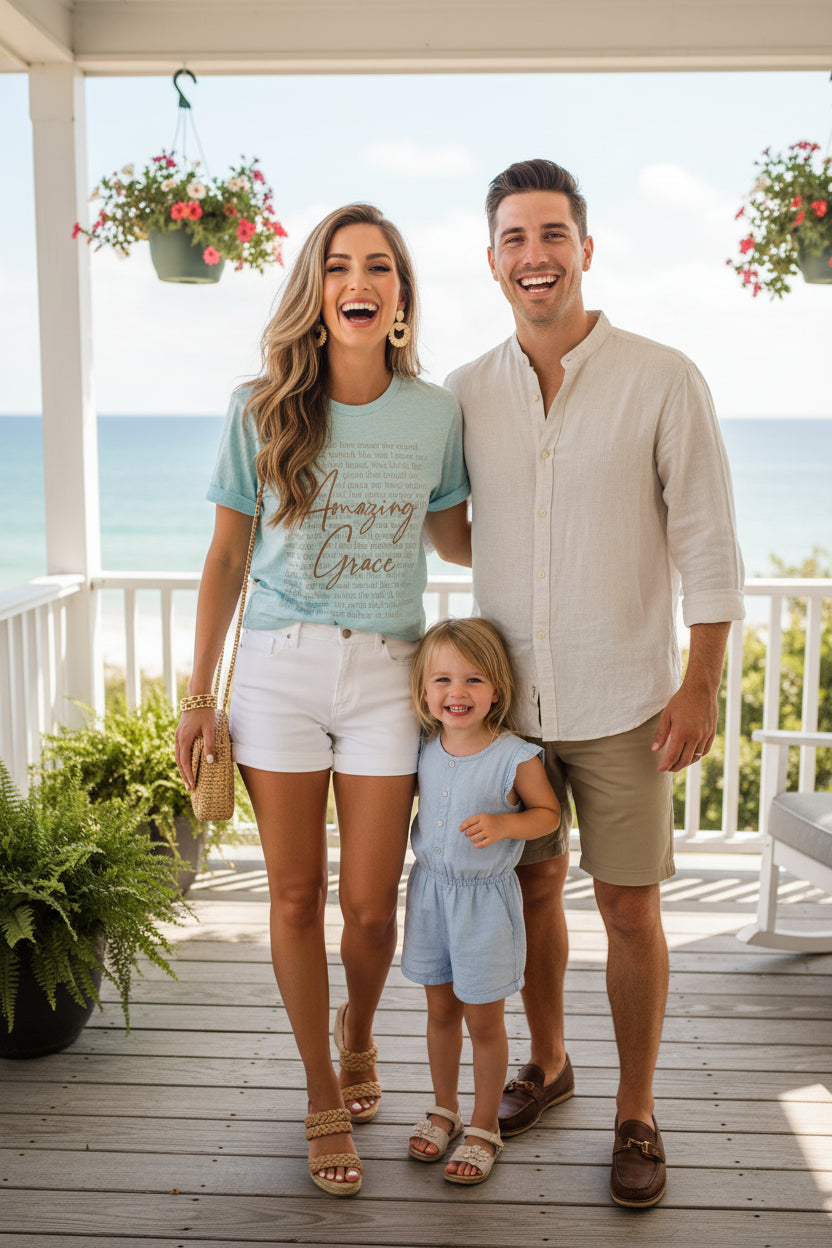 Amazing Grace Faith Tee — 12 Colors | Southern Belle & Sea™ - Southern Belle & Sea