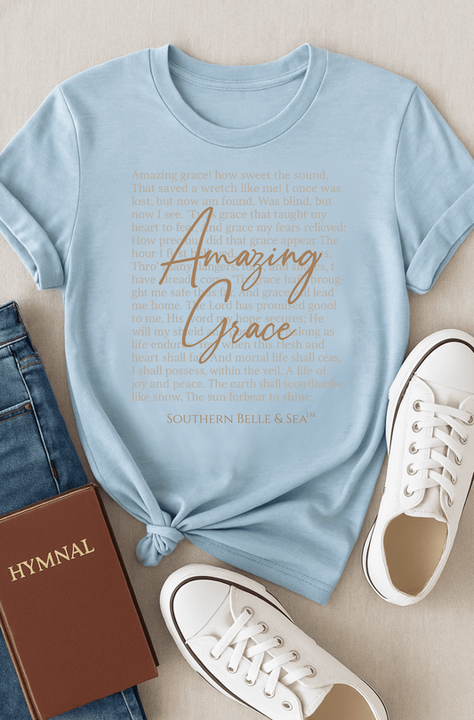 Amazing Grace Faith Tee — 12 Colors | Southern Belle & Sea™ - Southern Belle & Sea