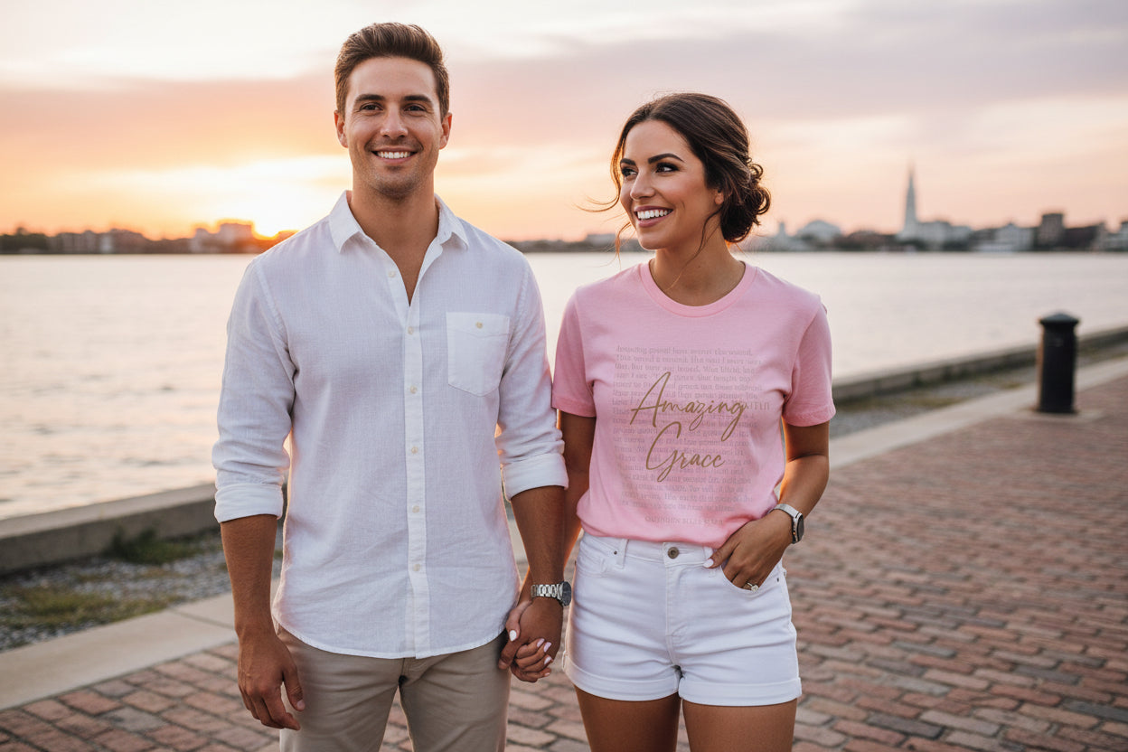 Amazing Grace Faith Tee — 12 Colors | Southern Belle & Sea™ - Southern Belle & Sea