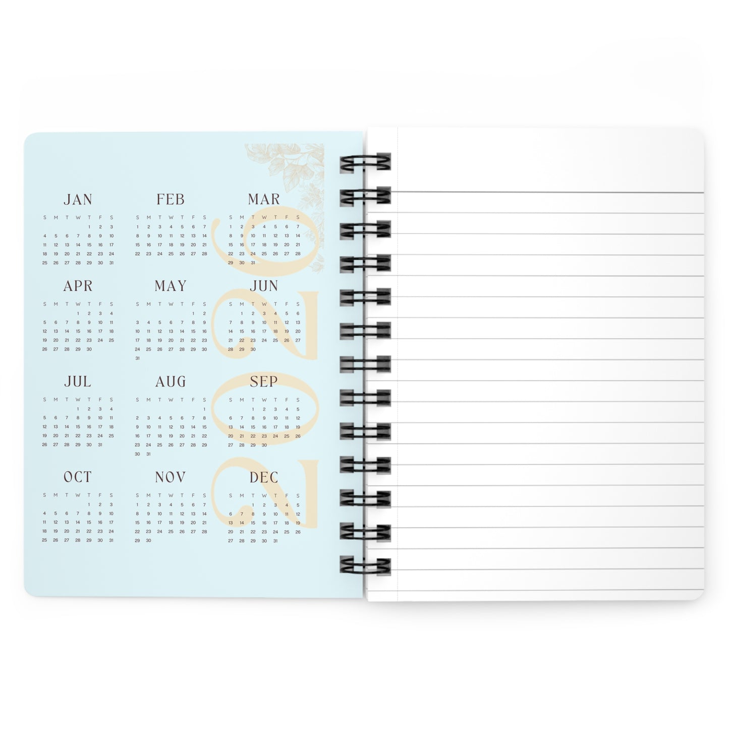 Faith and reflection notebook interior pages — Southern Belle & Sea™