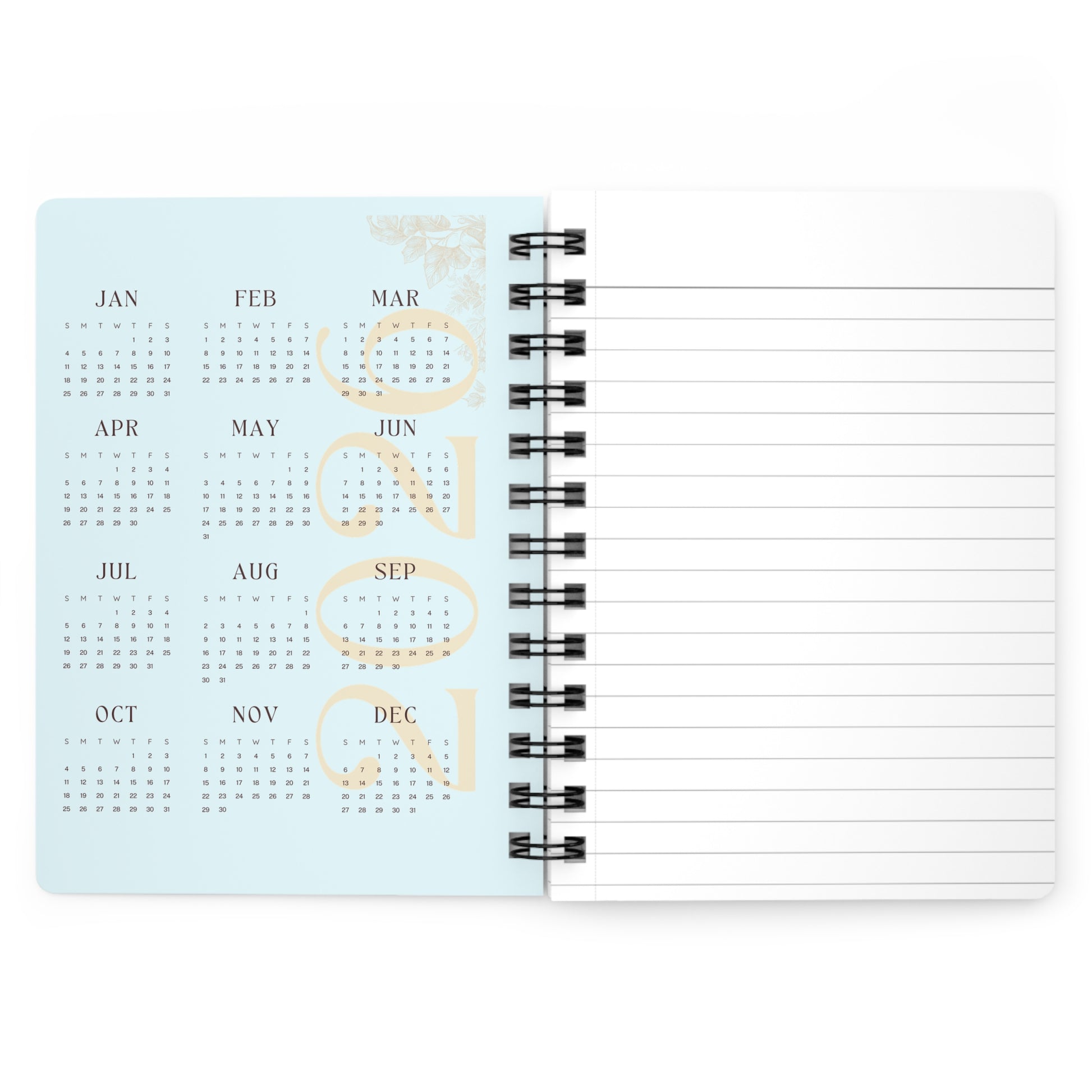 Faith and reflection notebook interior pages — Southern Belle & Sea™