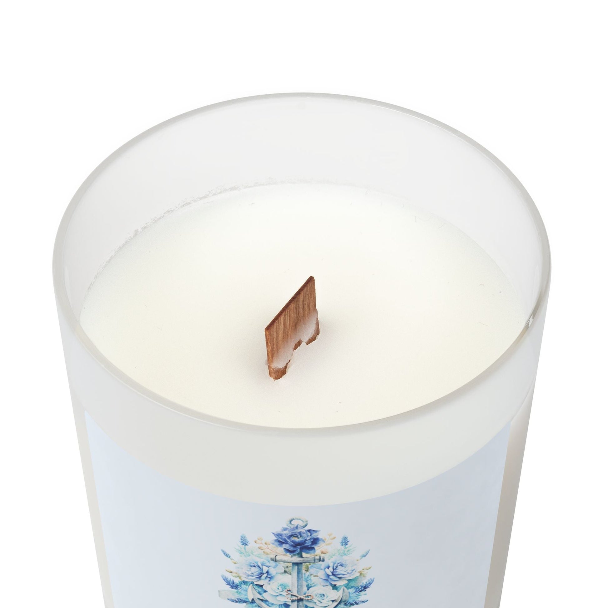Anchored in Grace Frosted Glass Candle — Faith & Grace Series | Southern Belle & Sea™ - Southern Belle & Sea