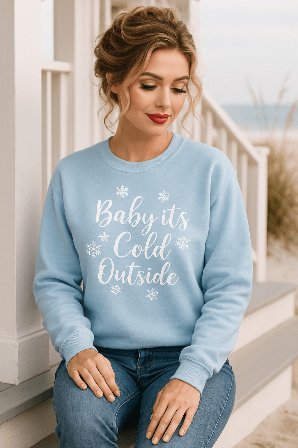 “Baby It’s Cold Outside” Christmas Sweatshirt — 6 Colors | Southern Belle & Sea™ - Southern Belle & Sea