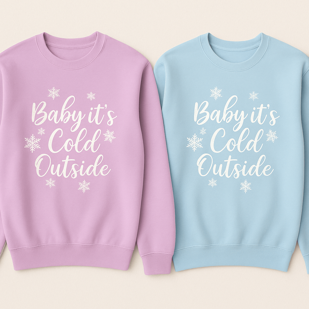 “Baby It’s Cold Outside” Christmas Sweatshirt — 6 Colors | Southern Belle & Sea™ - Southern Belle & Sea