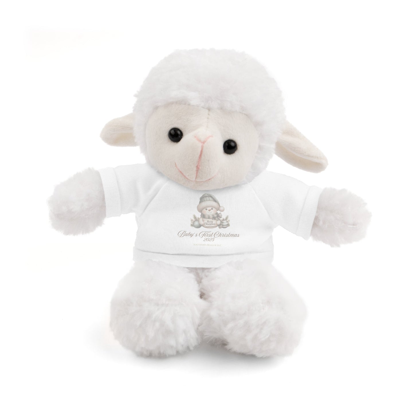 Baby’s First Christmas Lamb Plush — Personalized Holiday Keepsake | Southern Belle & Sea™ - Southern Belle & Sea