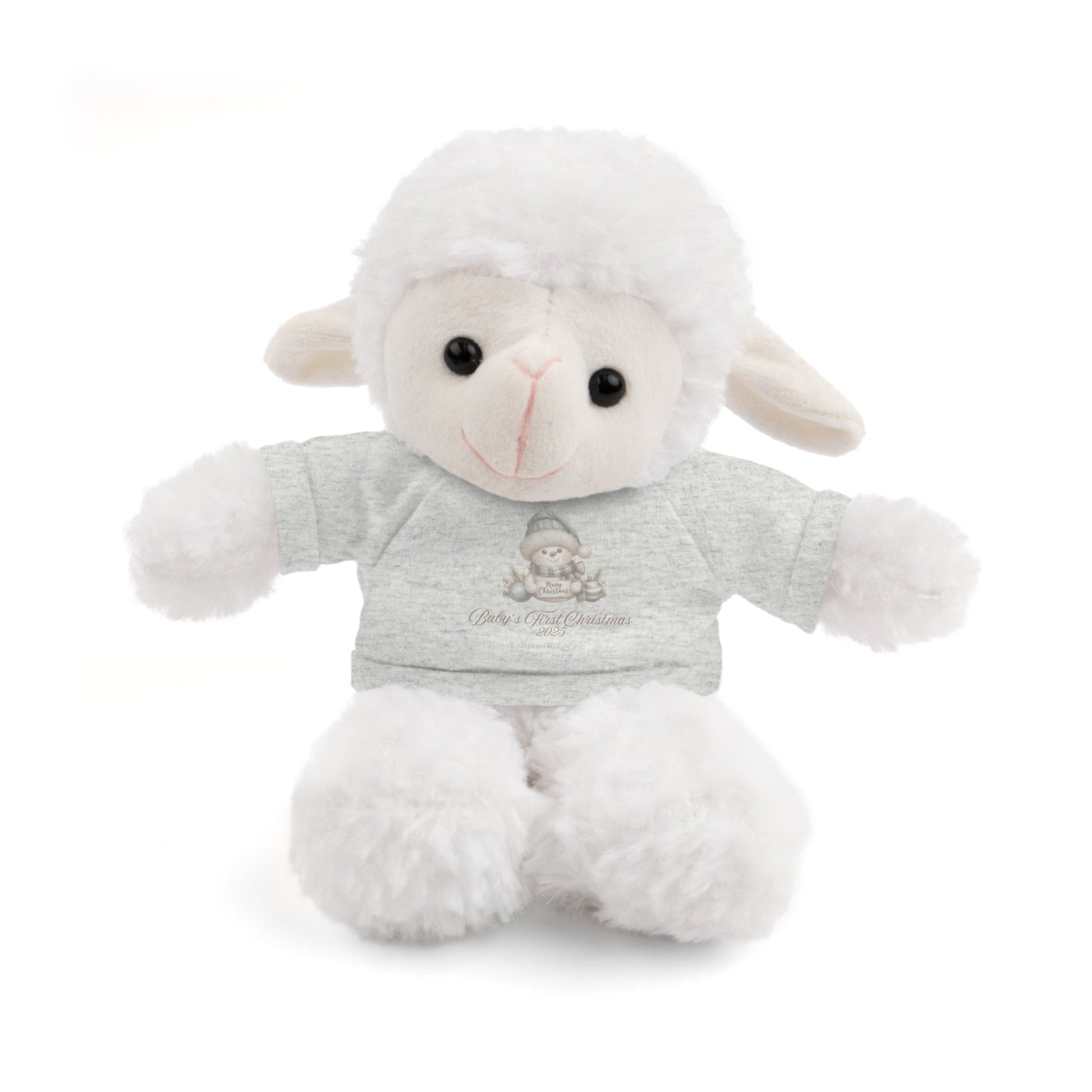 Baby’s First Christmas Lamb Plush — Personalized Holiday Keepsake | Southern Belle & Sea™ - Southern Belle & Sea