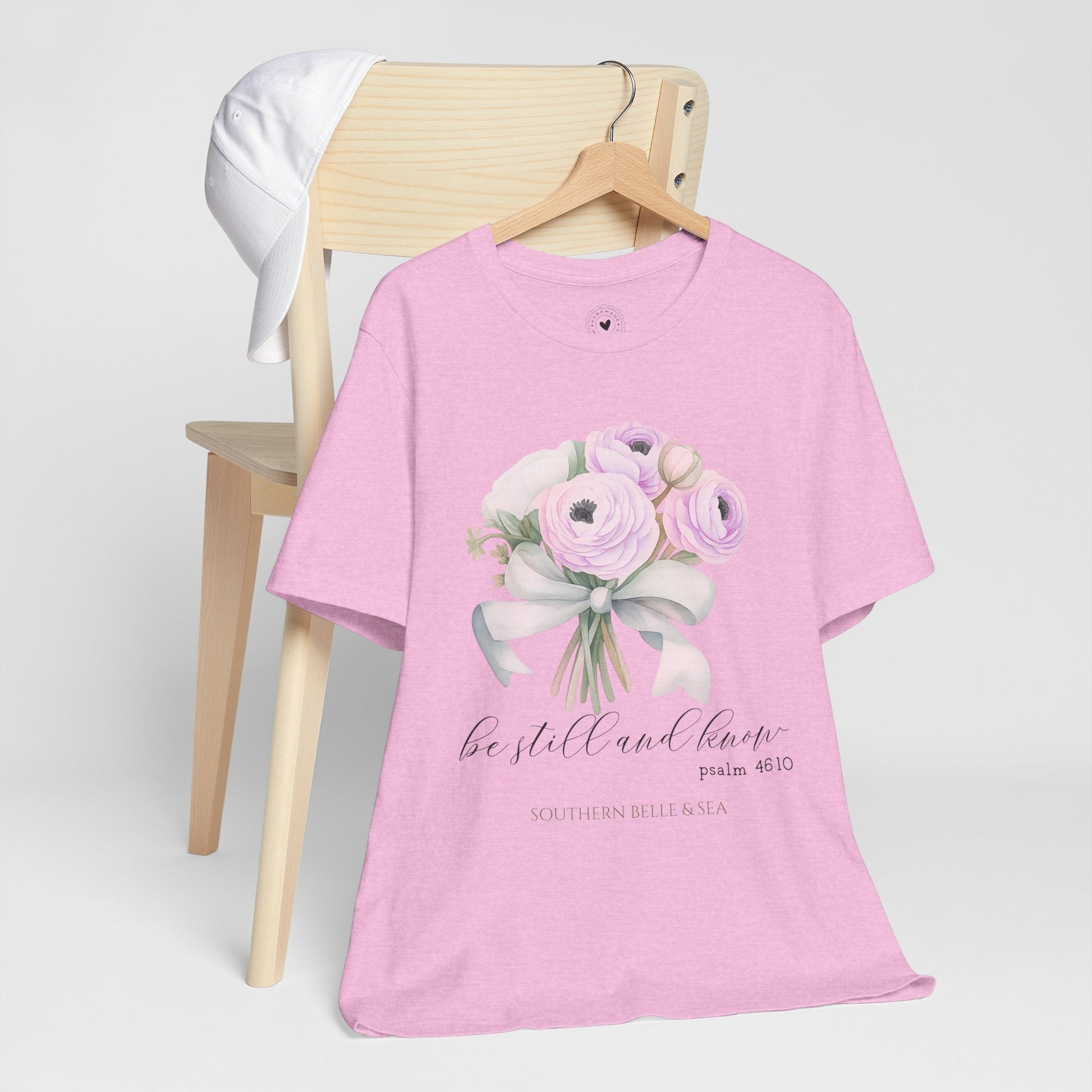 Be Still and Know Christian T-Shirt — Bouquet | Southern Belle & Sea™ - Southern Belle & Sea