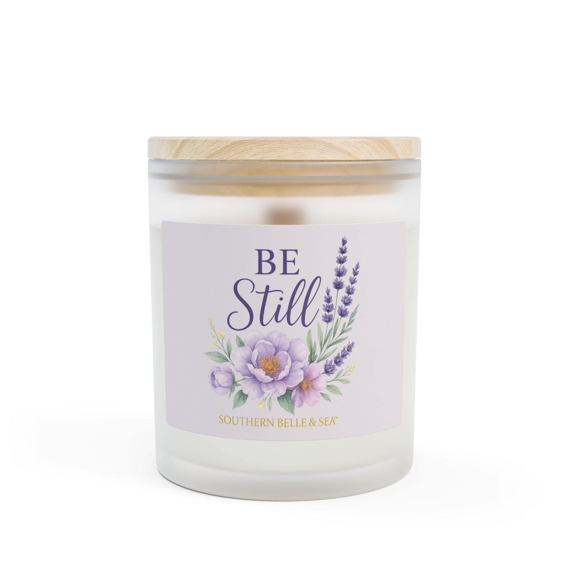 Be Still Frosted Glass Candle — Faith & Grace Series | Southern Belle & Sea - Southern Belle & Sea