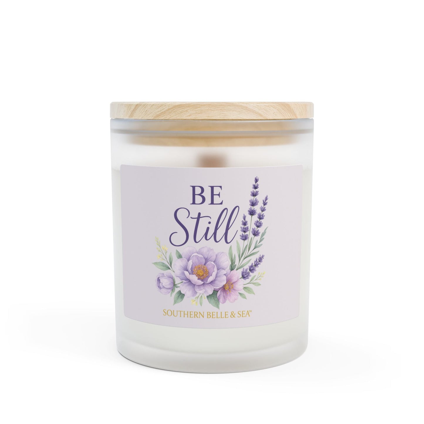 Be Still Frosted Glass Candle — Faith & Grace Series | Southern Belle & Sea - Southern Belle & Sea