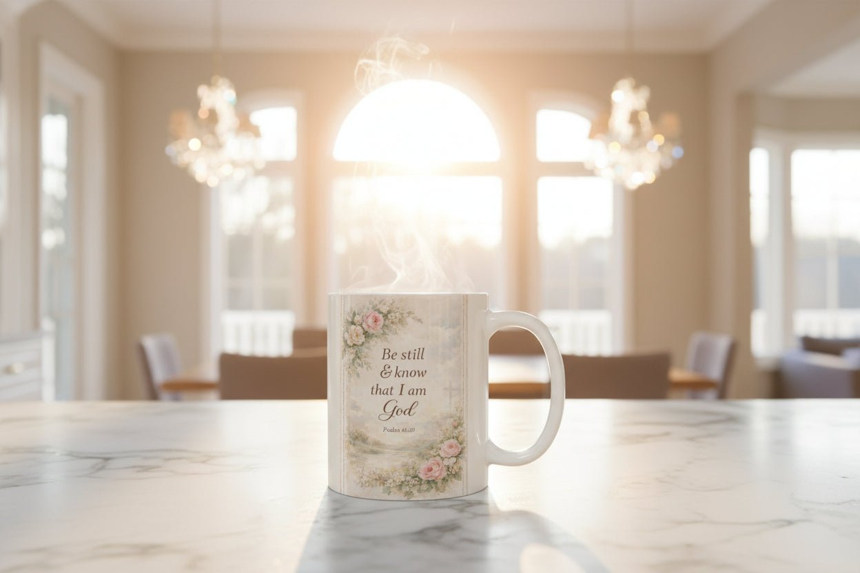 Be Still & Know That I Am God Mug — Psalm 46:10 | Southern Belle & Sea™ - Southern Belle & Sea