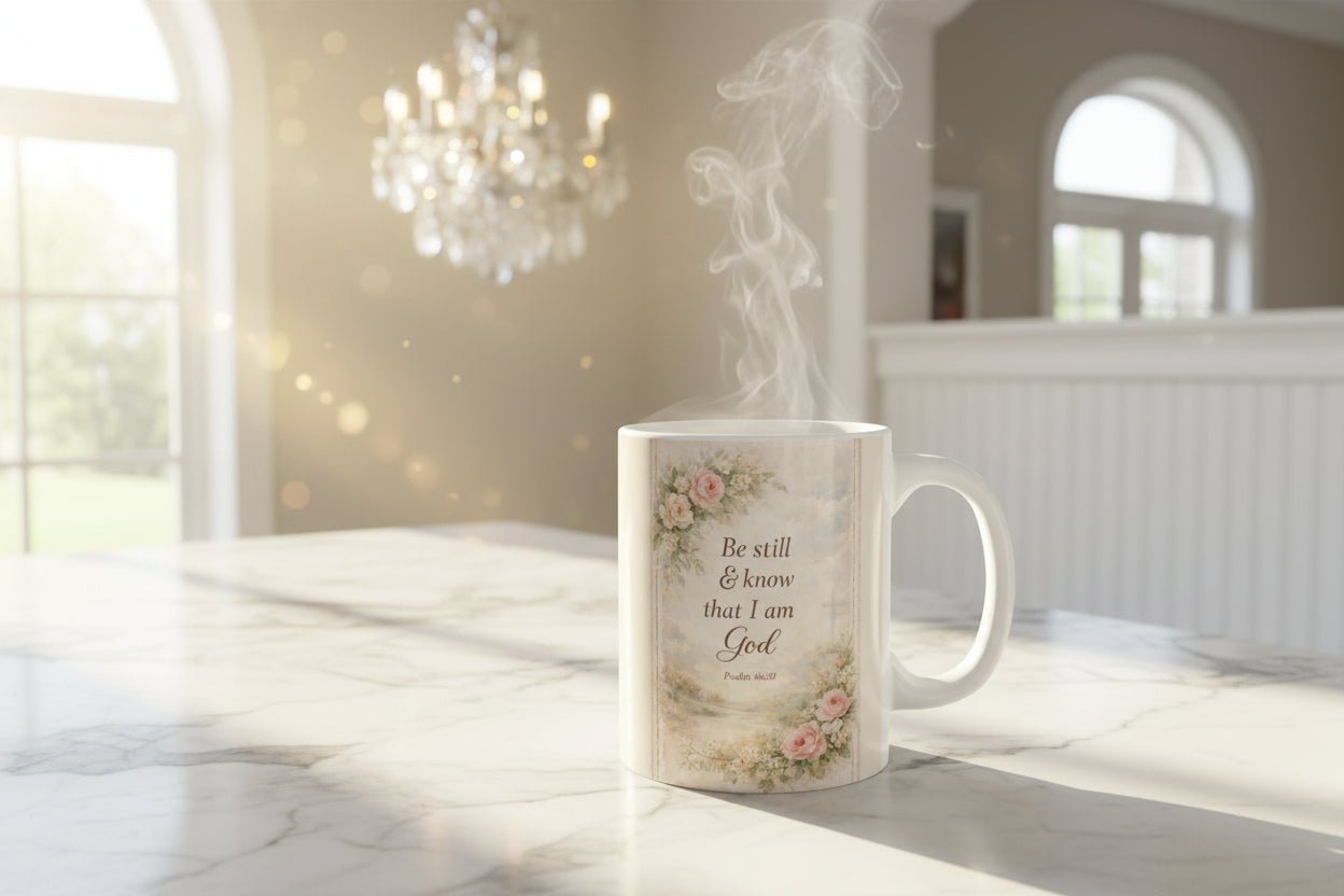 Be Still & Know That I Am God Mug — Psalm 46:10 | Southern Belle & Sea™ - Southern Belle & Sea