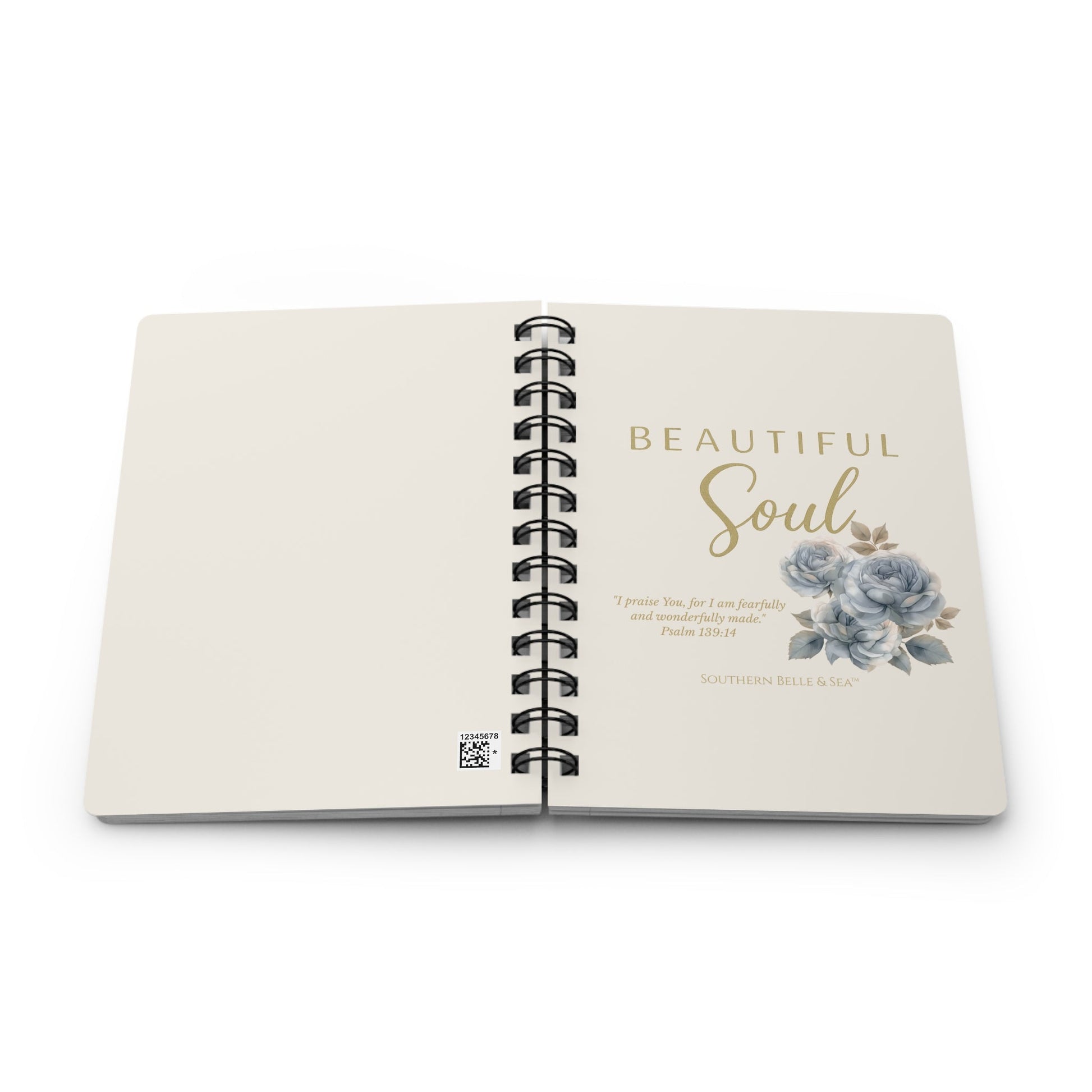 Beautiful Soul Spiral Bound Journal — Inspirational Floral Stationery | Southern Belle & Sea™ - Southern Belle & Sea