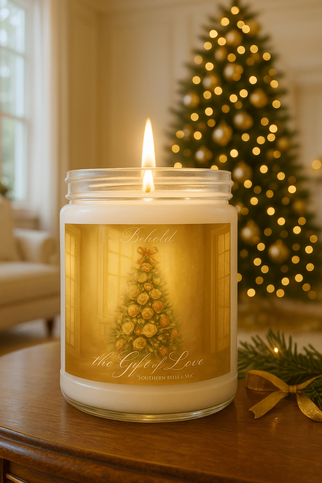 Behold the Gift of Love — Christmas Candle | Southern Belle & Sea™ - Southern Belle & Sea