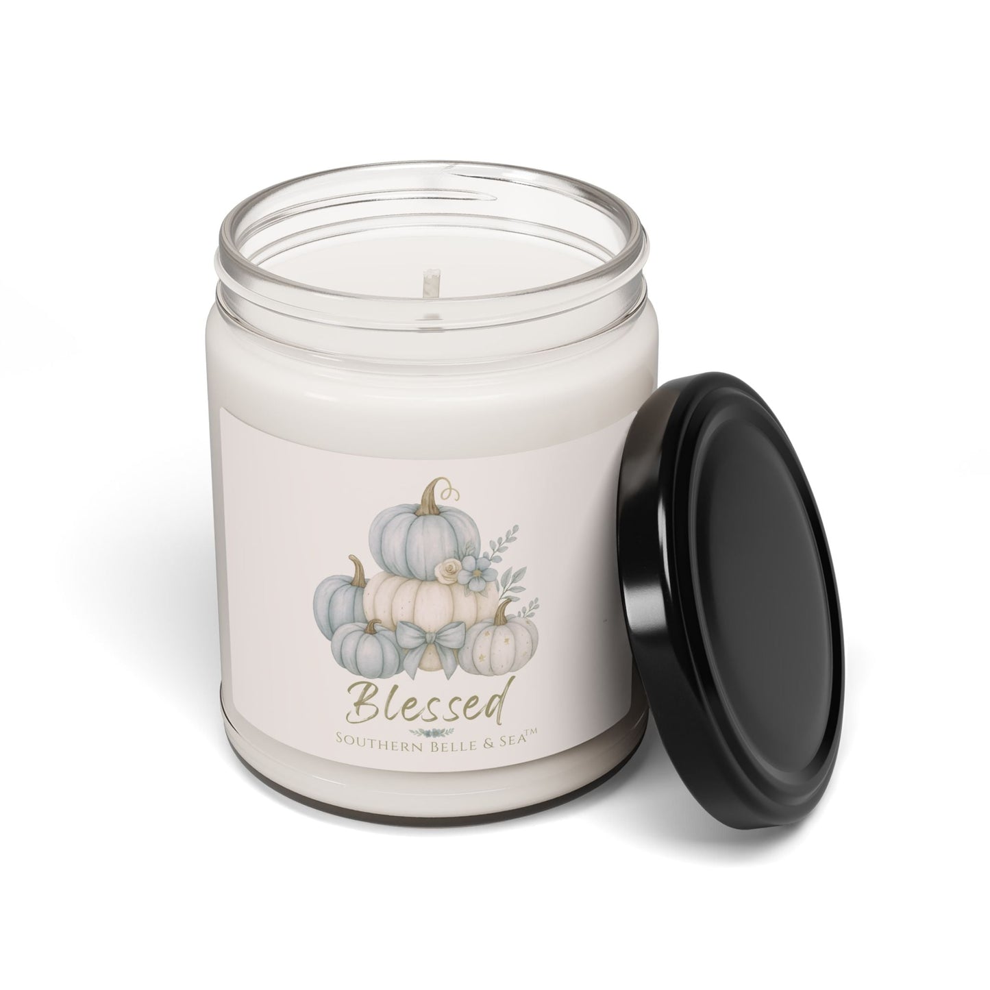 Blessed — Blue Pumpkin Candle (9oz) — Virtue Collection | Southern Belle & Sea™ - Southern Belle & Sea