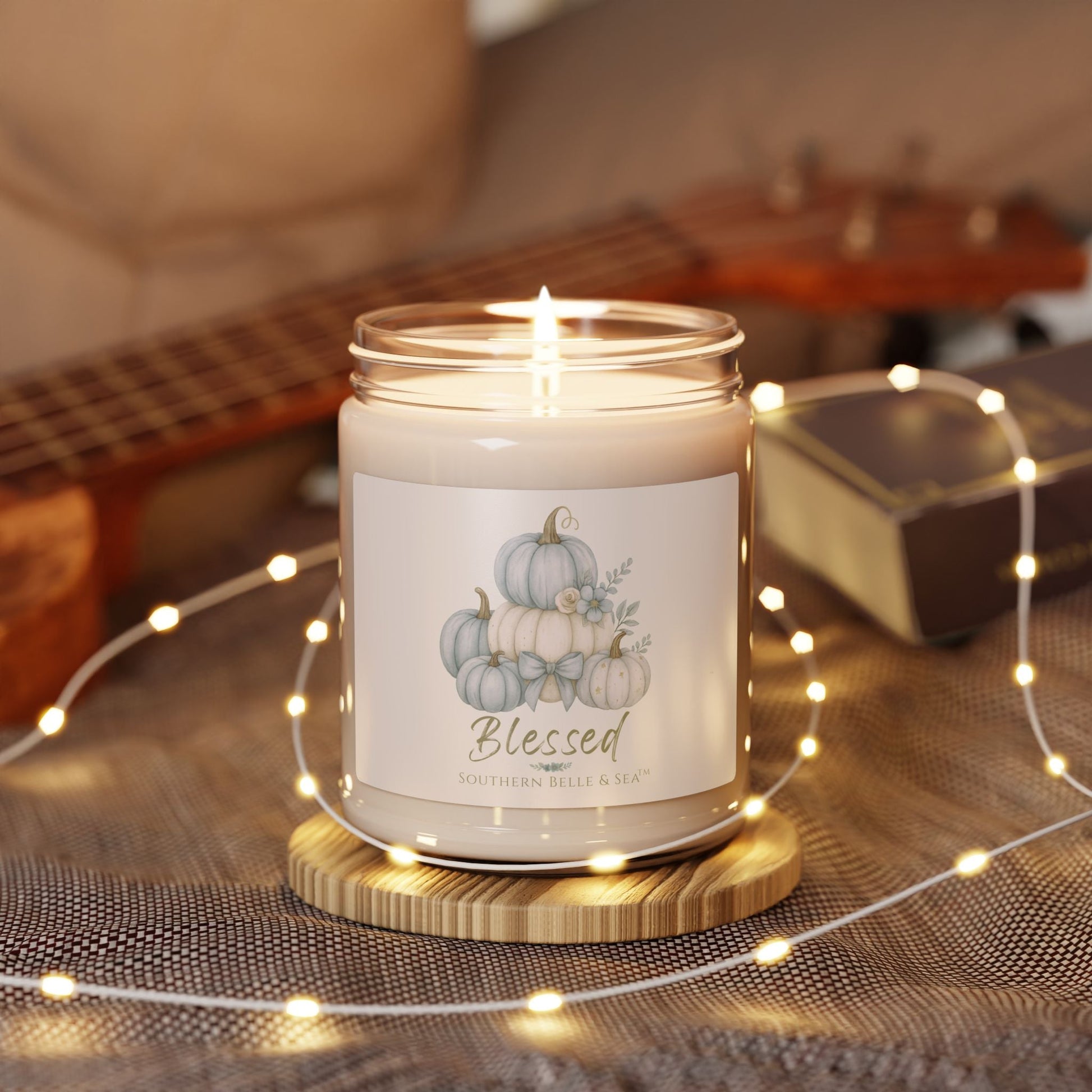 Blessed — Blue Pumpkin Candle (9oz) — Virtue Collection | Southern Belle & Sea™ - Southern Belle & Sea