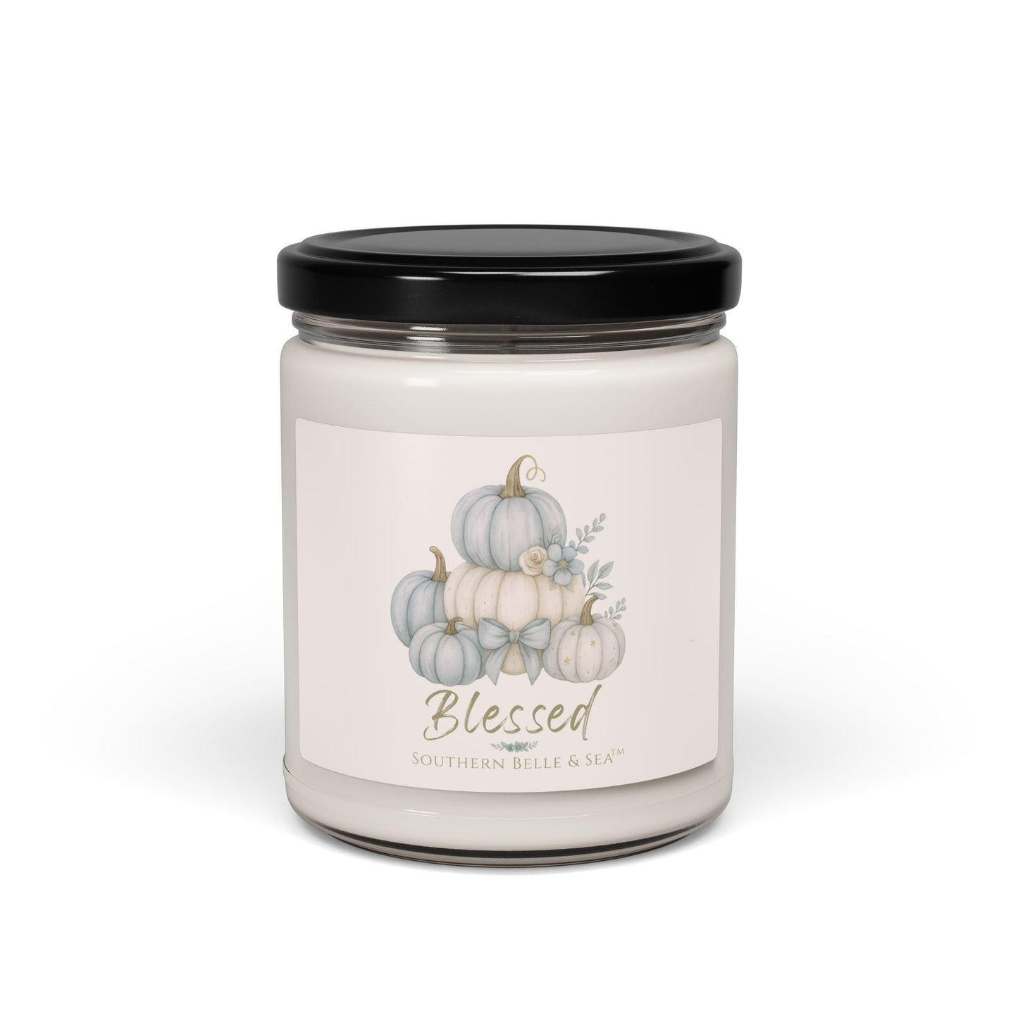 Blessed — Blue Pumpkin Candle (9oz) — Virtue Collection | Southern Belle & Sea™ - Southern Belle & Sea