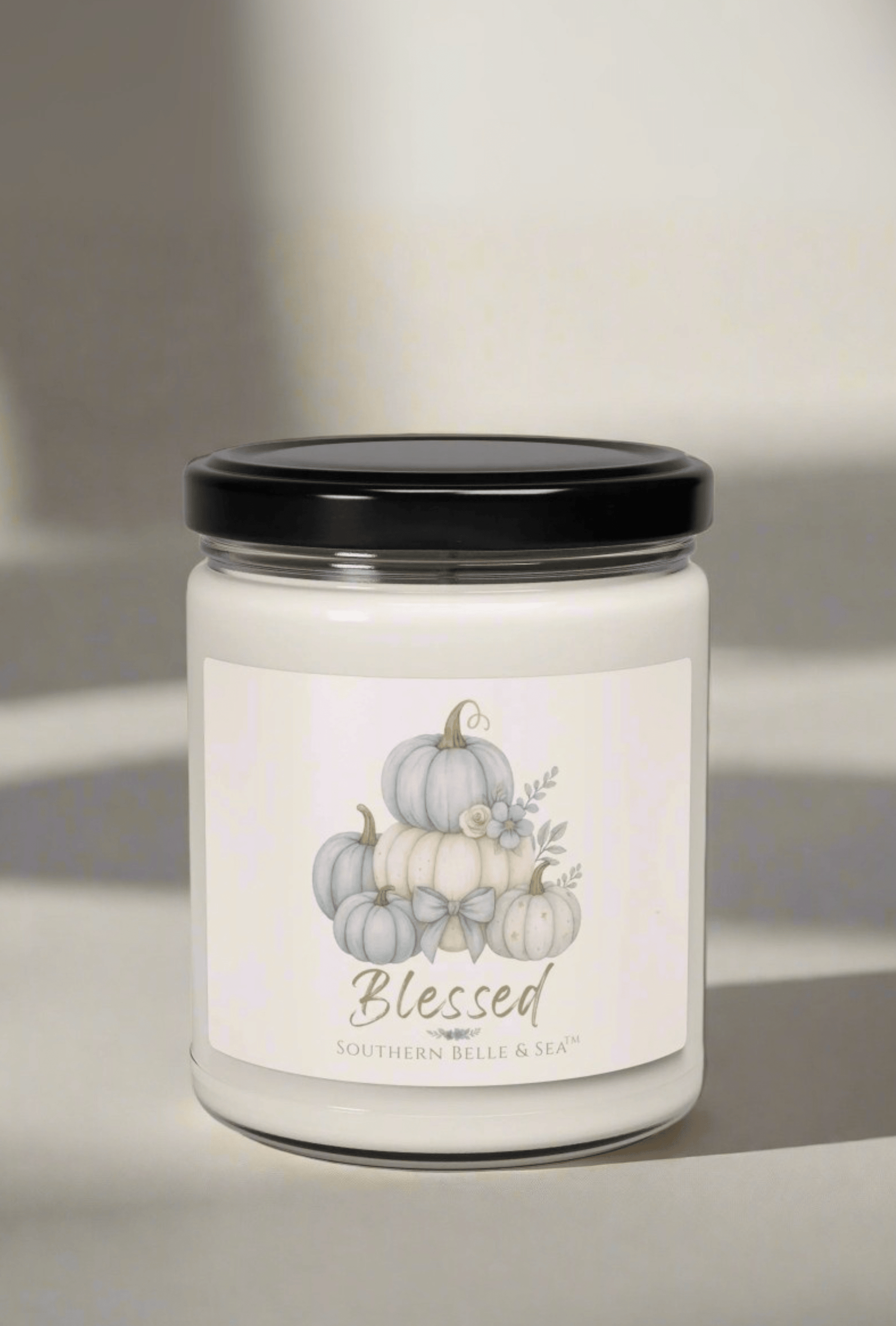 Blessed — Blue Pumpkin Candle (9oz) — Virtue Collection | Southern Belle & Sea™ - Southern Belle & Sea