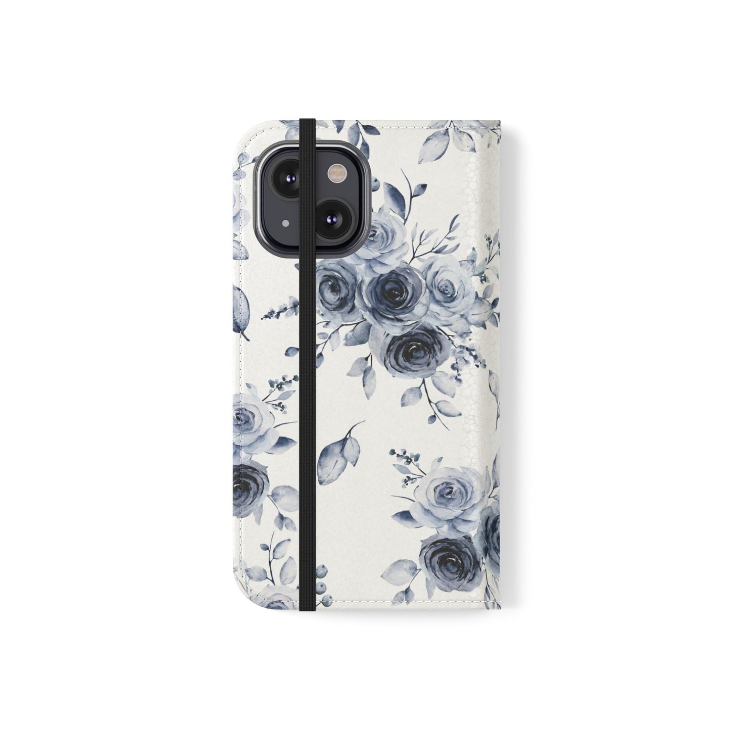 Blue Willow Rose iPhone Flip Case — Blue Willow Rose Collection | Southern Belle & Sea™ - Southern Belle & Sea