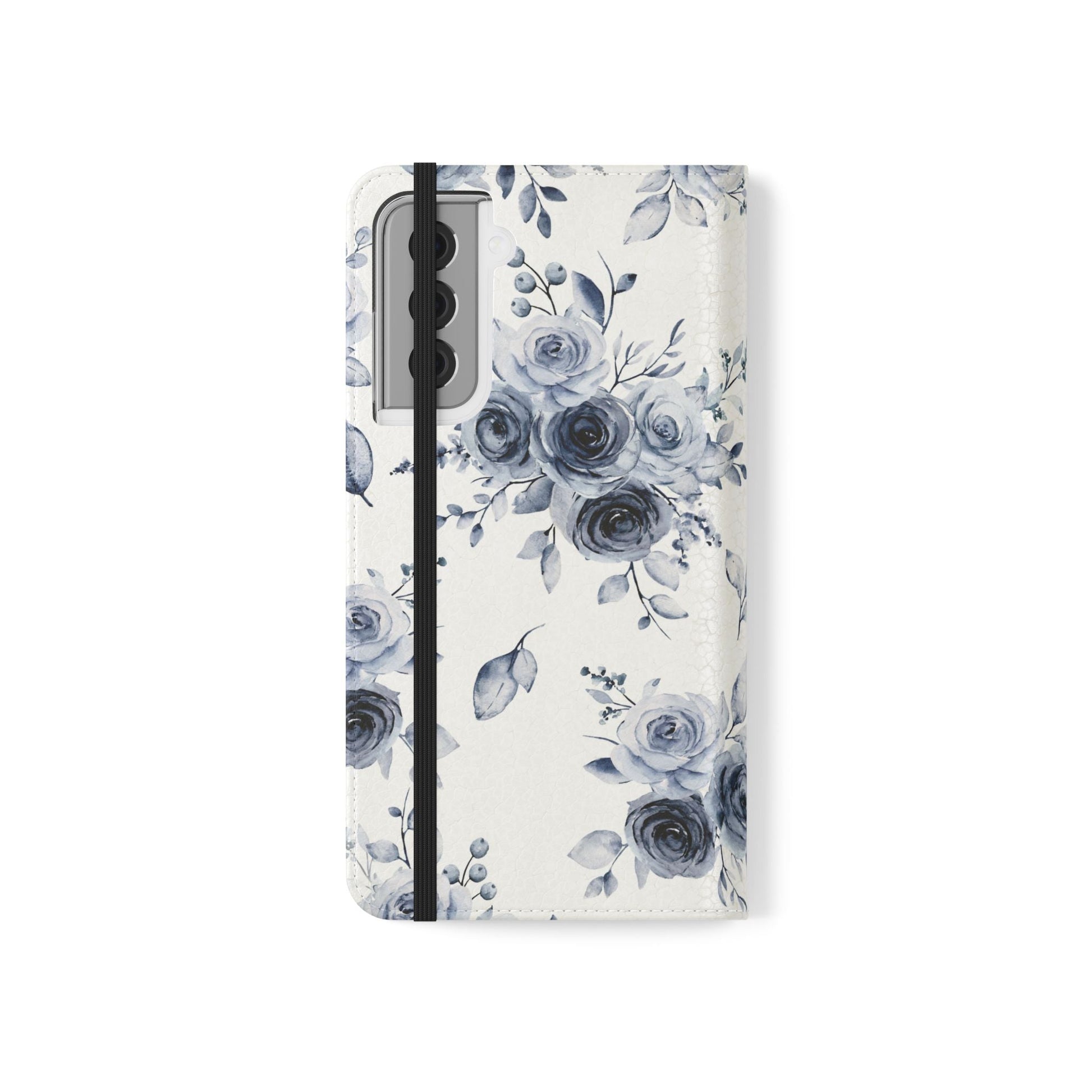 Blue Willow Rose iPhone Flip Case — Blue Willow Rose Collection | Southern Belle & Sea™ - Southern Belle & Sea