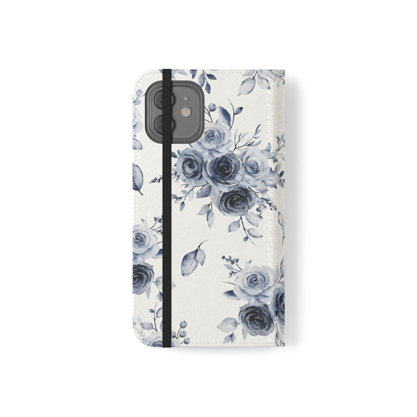 Blue Willow Rose iPhone Flip Case — Blue Willow Rose Collection | Southern Belle & Sea™ - Southern Belle & Sea