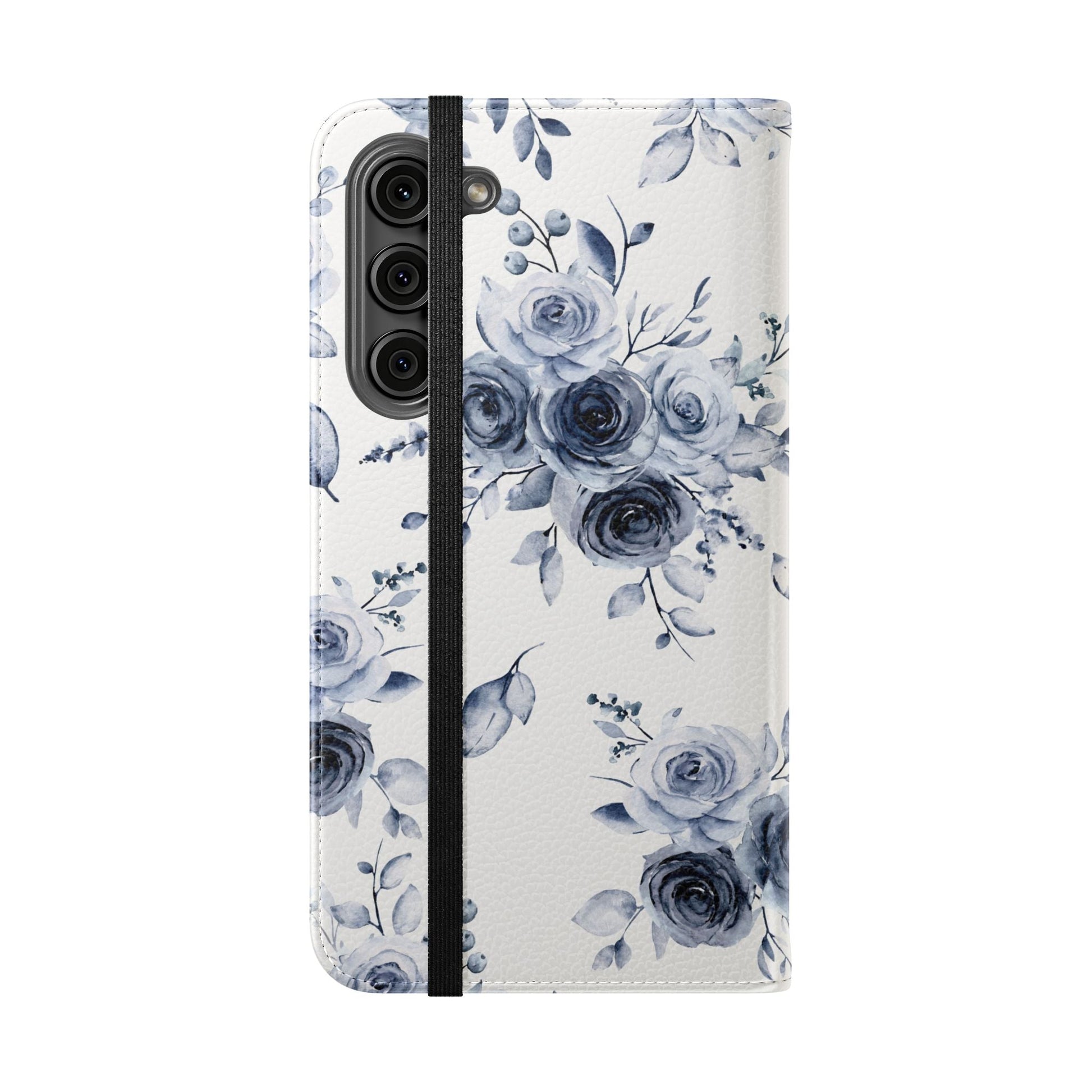 Blue Willow Rose iPhone Flip Case — Blue Willow Rose Collection | Southern Belle & Sea™ - Southern Belle & Sea