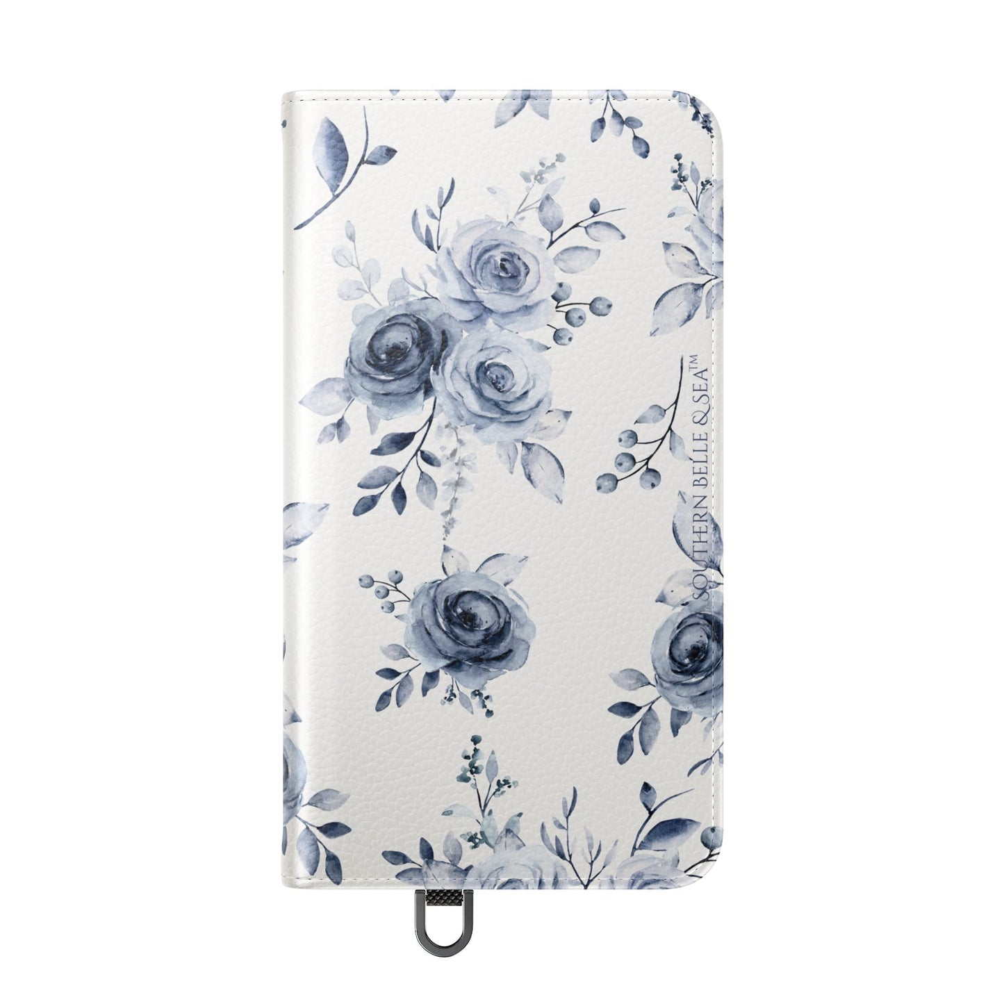 Blue Willow Rose iPhone Flip Case — Blue Willow Rose Collection | Southern Belle & Sea™ - Southern Belle & Sea