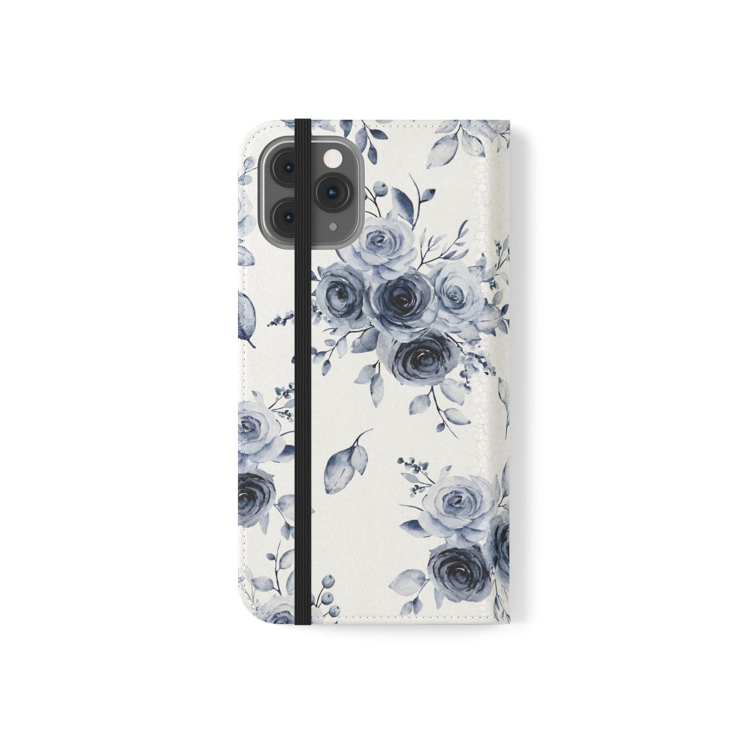 Blue Willow Rose iPhone Flip Case — Blue Willow Rose Collection | Southern Belle & Sea™ - Southern Belle & Sea
